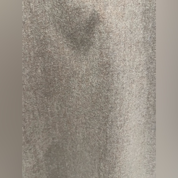 Shannon McLean Tan Gray Flannel Cocktail Dress Lace Bodice Cap Sleeve Size M - Picture 10 of 10